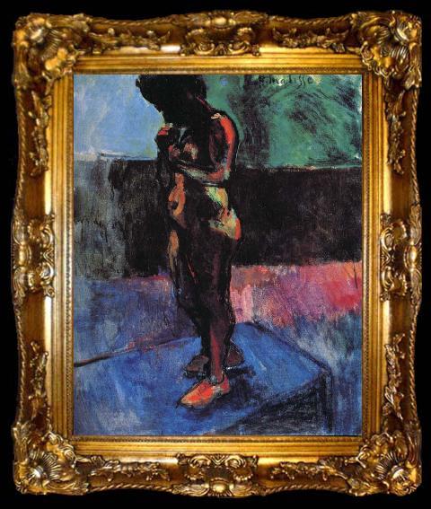 framed  Henri Matisse Nude wear red shoes, ta009-2